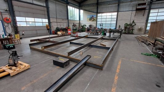 Bordes in werkplaats